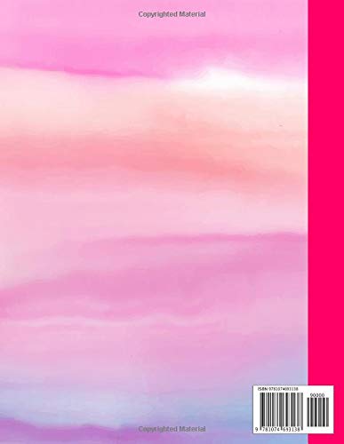 Felicia: Diary - Personalized First Name & Letter Initial Personal Writing Journal | Glossy Pink & Blue Watercolor Effect Cover | Daily Diaries for ... | Write about your Life, Goals & Interests