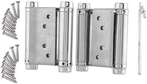 FEMOR 2 pcs Bisagras, de Acero Inoxidable, 75 mm , Conectores Plegables de Muebles, Para Puertas, el Hogar Gabinete, la Puerta del Armario etc (con Tornillos)
