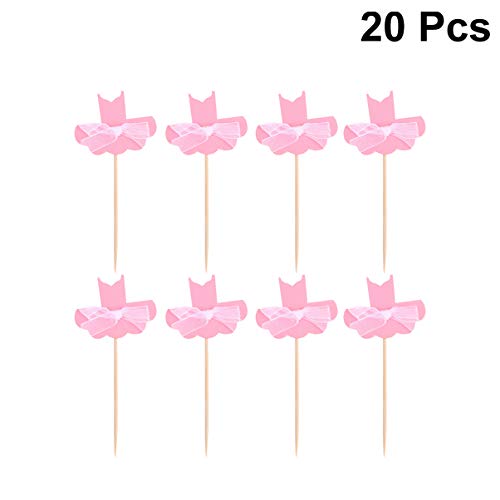 FENICAL Torta Topper Ropa de Ballet Suministros de Fiesta de Papel Inserto de La Torta Selecciones de La Magdalena Topper de La Torta para Decoración Fiesta de Cumpleaños