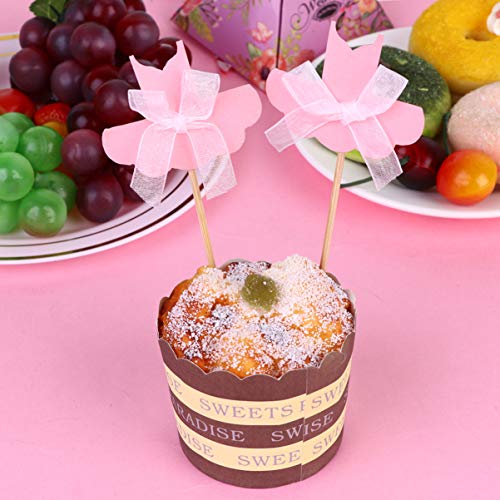 FENICAL Torta Topper Ropa de Ballet Suministros de Fiesta de Papel Inserto de La Torta Selecciones de La Magdalena Topper de La Torta para Decoración Fiesta de Cumpleaños