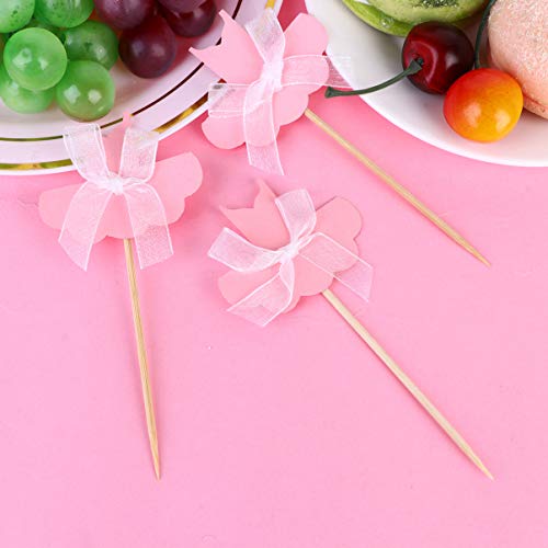 FENICAL Torta Topper Ropa de Ballet Suministros de Fiesta de Papel Inserto de La Torta Selecciones de La Magdalena Topper de La Torta para Decoración Fiesta de Cumpleaños