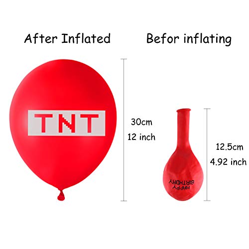 FEPITO 24PCS Video Game Party Balloons Globos de cumpleaños para Juegos de 12 Pulgadas para Miner Gamer Party Favors, 12 Patrones Diferentes