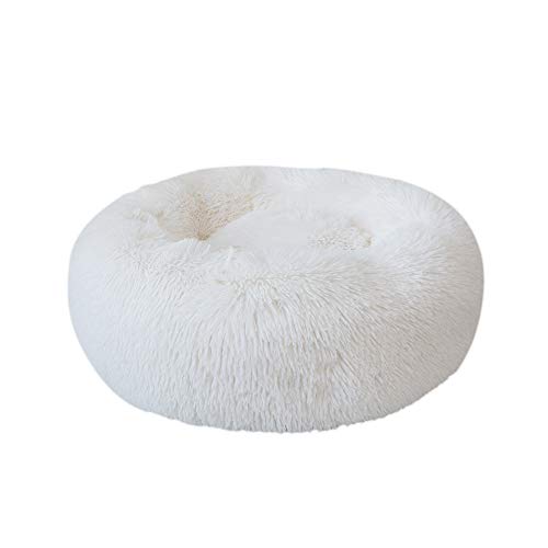 Festnight Cama Perro Gato Grande Pequeño Cama Mascota Redonda Felpa Sofa Suave Cachorro Animales Domésticos Invierno, Cómoda y Lavable, X/S/L/XL, Rosa/Blanco/Gris Claro/Gris Oscuro/Rojo/Marrón Claro