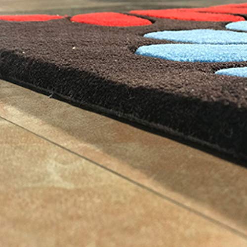FFF8 Habitación de los niños Alfombra de Lana importada Alfombra de Piso Avión Redondo de Dibujos Animados Alfombra de Lana Linda Cocina Moderna Sala de Estar Mesa de Centro Alfombra importada