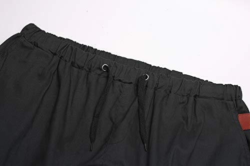 FGFD Pantalones de Hombre Jogger Deportivos Pantalón Cargo Casuales Chino de Algodón Pants Sueltos Ocasionales (Negro, XXL)