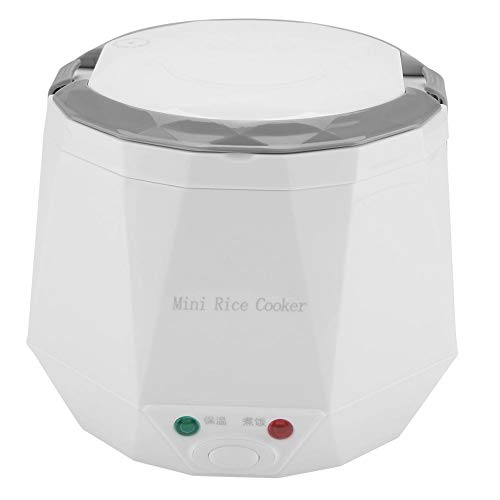 Fiambrera eléctrica multifuncional portátil de 1.6 L Ollas eléctricas con olla interna antiadherente para uso en camiones, 24V 140W(White)