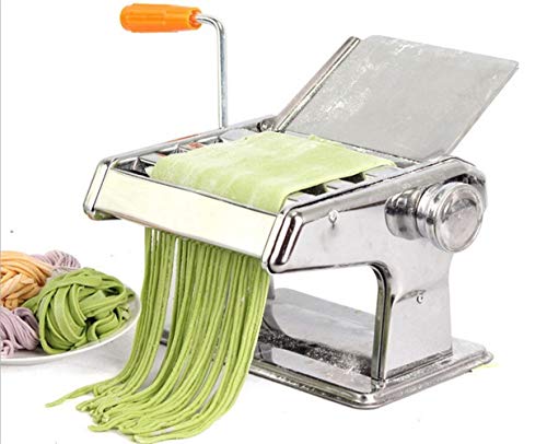 Fideos Que Hace la máquina Manual Máquina de Pasta de Acero Inoxidable Pasta Hecha en casa del Fabricante (Color : Silver, Size : One Size)