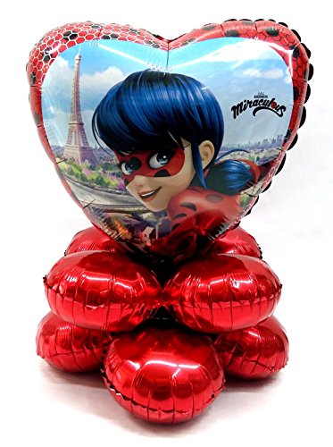 FIESTADEKOR Centro DE Mesa Ladybug FORMADO con Globos DE Poliamida Especial para Decoraciones DE CUMPLEAÑOS