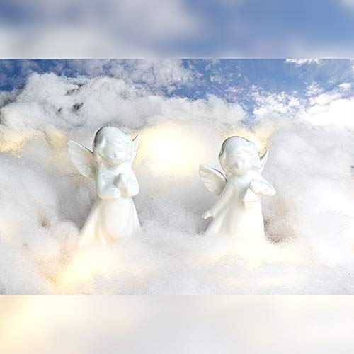 Figuras decorativas de ángel, 8 cm/8,5 cm de alto, de pie, 2 unidades