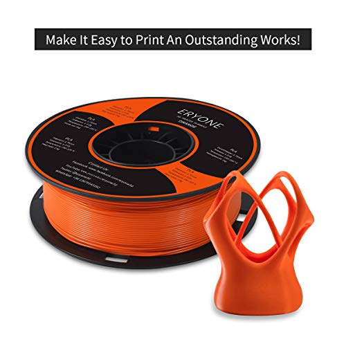 Filamento PLA 1.75mm, Eryone PLA Filamento de PLA para impresión 3D, 1kg 1 Spool，Naranja