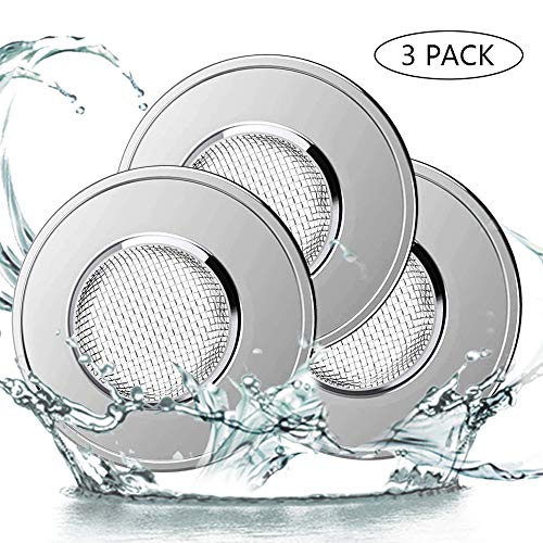 Filtro Fregadero, Colador Fregadero Acero Inoxidable, 3 Unidades 7.7CM, Adecuado para Tocador de Baño, Fregadero de Cocina, Residuos de Filtro y Evitar el Bloqueo (7.7 * 1.5CM(3 * 0.6IN))