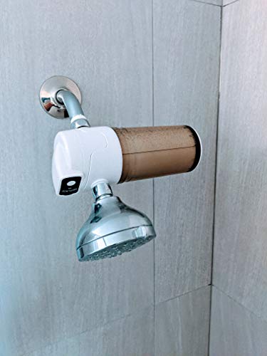 Filtro para ducha Alkanatur - Totalmente libre de sulfito cálcico - Elimina hasta el 99% del cloro y metales pesados - 50.000 litros de agua - Mejora el pelo y la piel