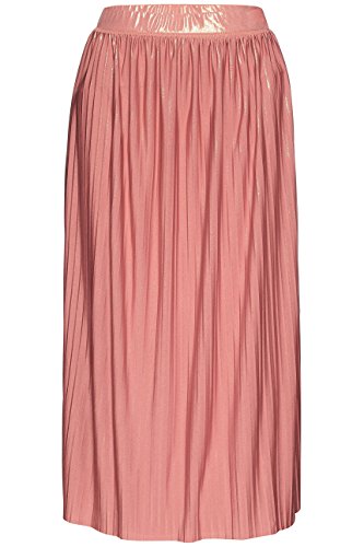 find. Falda Plisada con Detalle Metalizado para Mujer , Rosa (Old Rose/gold), 42 (Talla del Fabricante: Large)