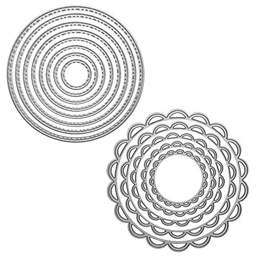 FineGood - Lote de 2 moldes para plantillas de metal, para hacer tarjetas, álbumes de recortes y álbumes de recortes