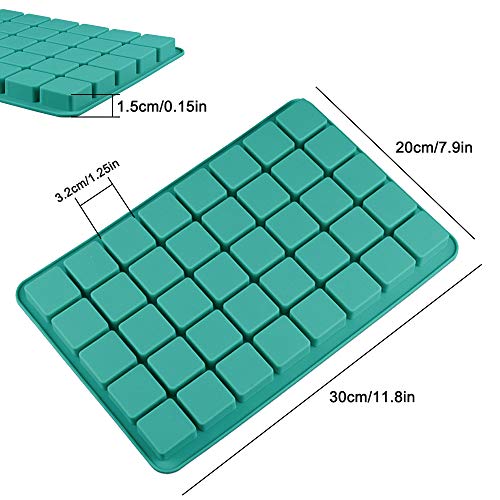 FineGood - Moldes de silicona para chocolate, 40 cavidades, con moldes para hacer chocolate, para postres caseros, gomitas y bombas de grasa, 2 unidades