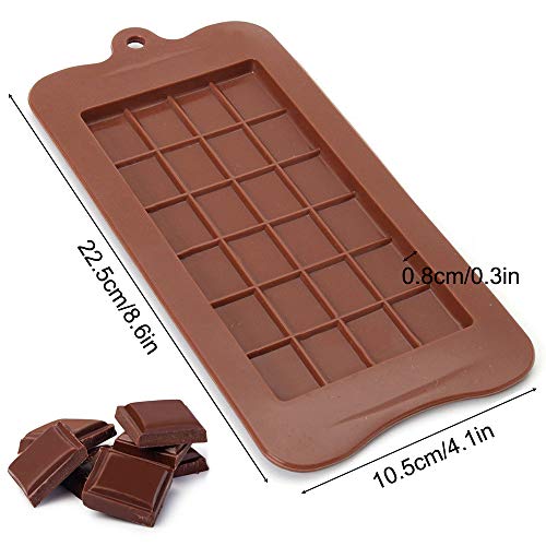 FineGood - Moldes de silicona para chocolate, 40 cavidades, con moldes para hacer chocolate, para postres caseros, gomitas y bombas de grasa, 2 unidades