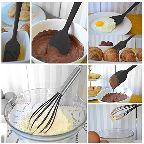 FINGER TEN Utensilios de Cocina de Silicona Juego de Cocina de 5 o 10 Utensilios de Cocina antiadherentes, antiadherentes y Libres de BPA Turner Tongs Espátula Cuchara Gadgets de Cocina