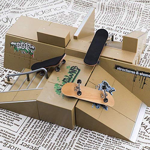 Fingerboard Finger Skateboards, Mini diapasón, Patineta de dedos profesional para Tech Deck Maple Wood DIY Assembly Skate Boarding Toy Juegos de deportes Kids Christmas Gift(Negro)