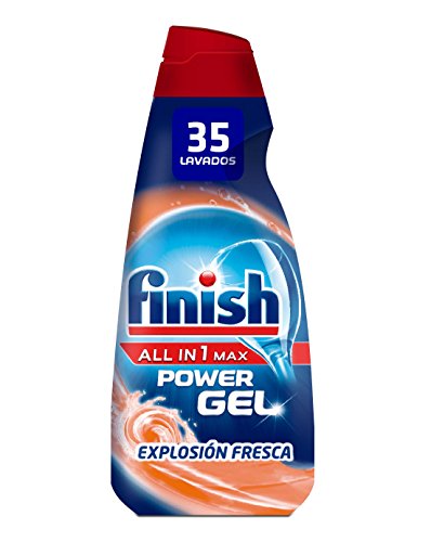 Finish All in 1 Max Power Gel Frescor Antiolor, Detergente Gel para el Lavavajillas, 35 dosis