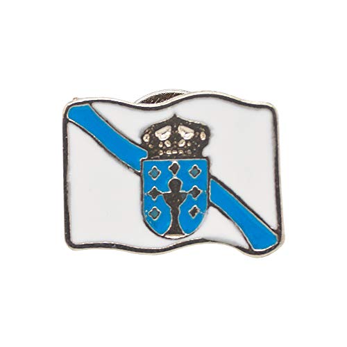 Finoly Pin Camino de Santiago para Ropa Varios Diseños Xacobeo Jacobeo (Pin Bandera Galicia)