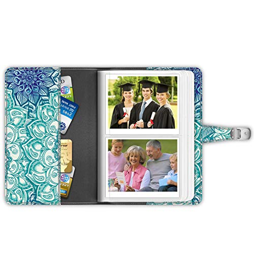 Fintie Álbum de Fotos para Fujifilm Instax Wide 300, Polaroid OneStep 2-64 Fotos [Broche Magnético] Álbum de Fotografías Compatible con Polaroid Pop 3.5x4.5 Pulgadas Película, Esmeralda