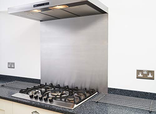 Fire Door Guru® - Tapa de acero inoxidable satinado para campana de cocina, 600 x 500 mm, 1,2 mm de grosor, fácil de instalar