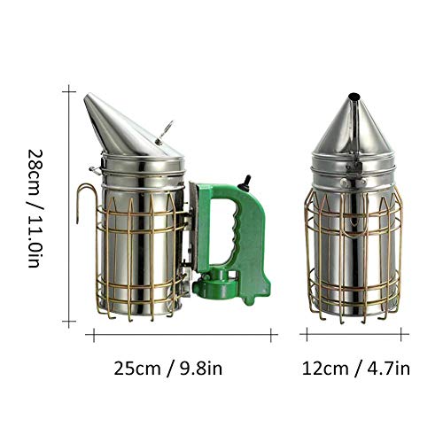 FireAngels électrique Bee Hive Fumoir, électrique en Acier Inoxydable Pulvérisateur de fumée fumée Aerosolizing Anti-varroa Fumoir fumée Pulvérisateur Bee Appareil d'entraînement Apiculture Outil