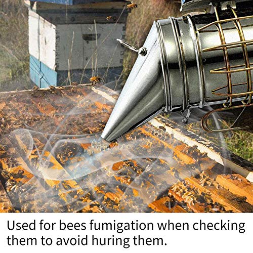 FireAngels électrique Bee Hive Fumoir, électrique en Acier Inoxydable Pulvérisateur de fumée fumée Aerosolizing Anti-varroa Fumoir fumée Pulvérisateur Bee Appareil d'entraînement Apiculture Outil