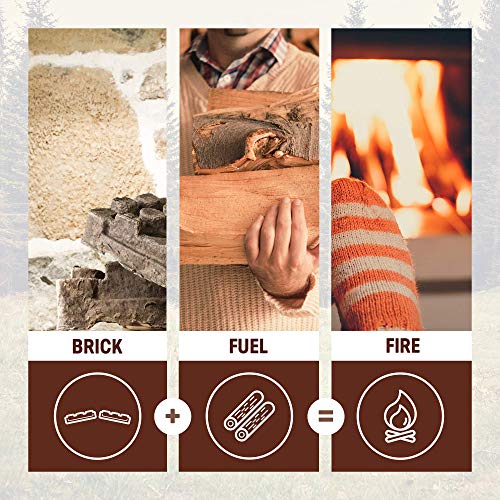 FireBuilder - Pastillas de Encendido para Chimenea y Barbacoa. Muy fácil de Usar sin necesitar Otro Producto. Sin químicos. No Produce Malos olores ni Humo. Encendedor Natural y ecológico.