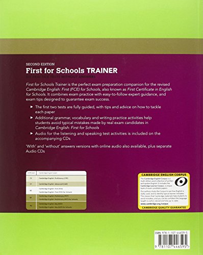 First for schools trainer. Practice tests. Without answers. Con CD Audio. Con espansione online