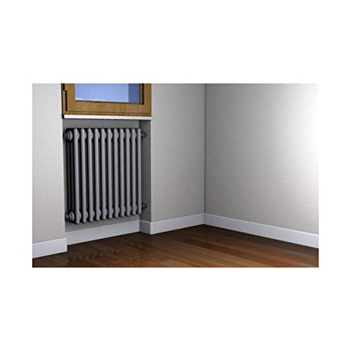 Fischer TF 8/85 T - Estante blanco para radiador de aluminio, para radiadores tubulares llenos y semillenos, 1 unidad por paquete, 501107, x