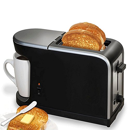 FISHTEC ® Breakfast 2 en1 - Cafetera - Tostador 900 w
