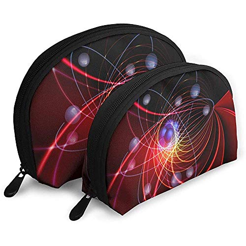 Física Quantum Bolsas portátiles Bolsa de Maquillaje Bolsa de Aseo, Bolsas de Viaje portátiles multifunción Pequeña Bolsa de Embrague de Maquillaje con Cremallera