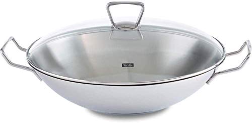 Fissler 06 823 35 001 Kunming - Wok con Tapa de Cristal (35 cm, inducción)