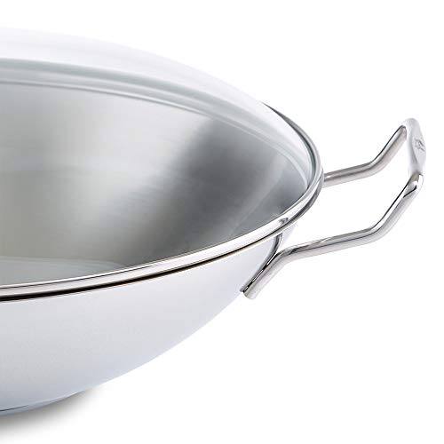 Fissler 06 823 35 001 Kunming - Wok con Tapa de Cristal (35 cm, inducción)