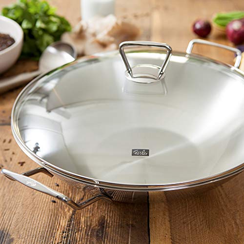 Fissler 06 823 35 001 Kunming - Wok con Tapa de Cristal (35 cm, inducción)