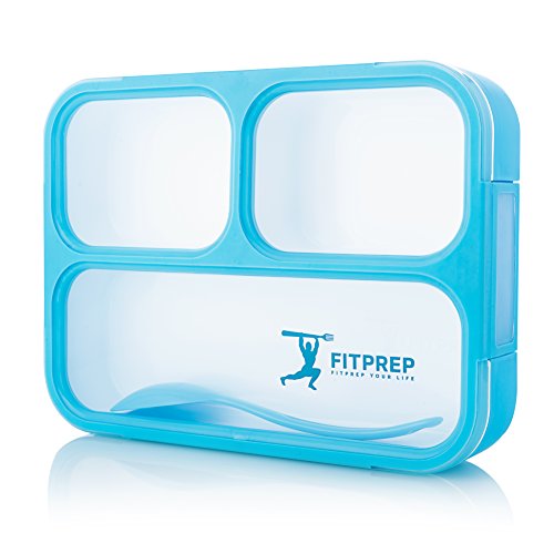 FITPREP Original Recipiente hermeticos de Comida, Fiambrera, 3 Compartimentos a Prueba de Fugas - Libre de BPA, Lunchbox