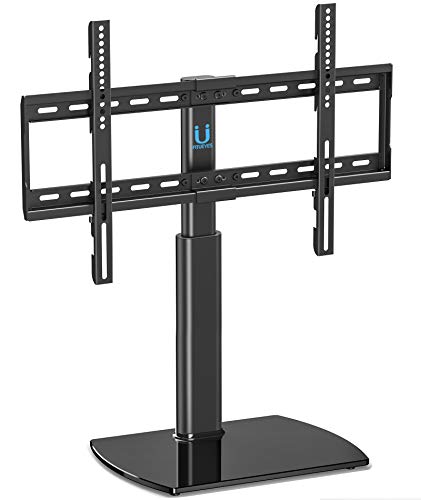 FITUEYES Soporte Giratorio de TV de 32-65 Pulgadas Altura Ajustable Soporte de Mesa para TV LCD LED OLED Plasma Plano Curvo TT107002GB