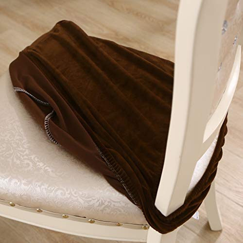 FLAMEER Fundas de Taburete, Protector de Sillas de Comedor Lavable a Máquina 40x40cm - café