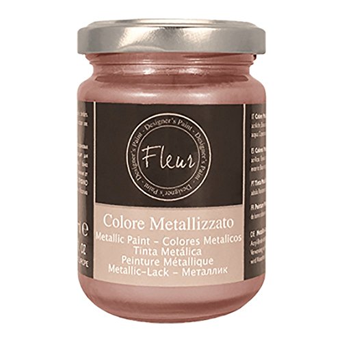 FLEUR DESIGNER'S PAINT Fleur - Pintura Metalizada, 130 ml, F93 Cosmo Rose Gold