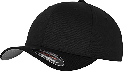 Flexfit Mütze Wooly Combed - Gorra de náutica, Color Negro, Talla DE: L/XL