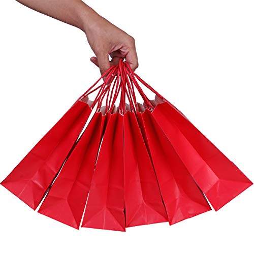 flintronic Bolsa de Regalo, 12 pcs Bolsa de Papel Kraft Bolsas de Papel, para Fiestas, Ceremonias de Graduación, Bodas, Aniversarios etc.