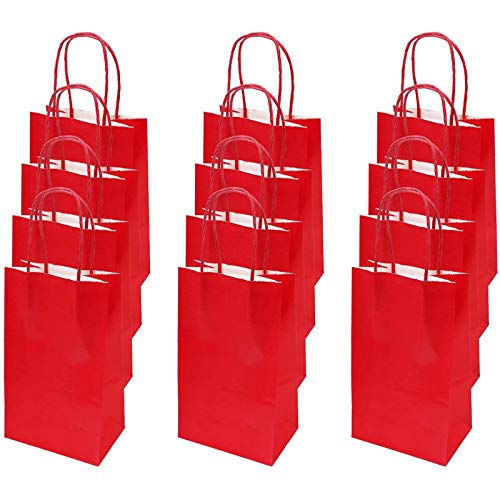 flintronic Bolsa de Regalo, 12 pcs Bolsa de Papel Kraft Bolsas de Papel, para Fiestas, Ceremonias de Graduación, Bodas, Aniversarios etc.
