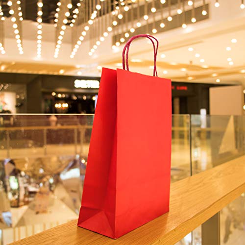flintronic Bolsa de Regalo, 12 pcs Bolsa de Papel Kraft Bolsas de Papel, para Fiestas, Ceremonias de Graduación, Bodas, Aniversarios etc.
