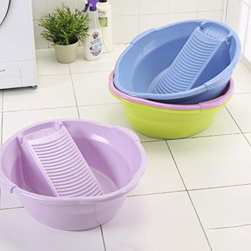fllyingu Tina de lavado de plástico con tabla de lavar,ropa interior de lavado de bebé Tina de lavado de plástico,ahorro de espacio Tina de lavado de plástico,Adecuado para la limpieza de ropa de bebé