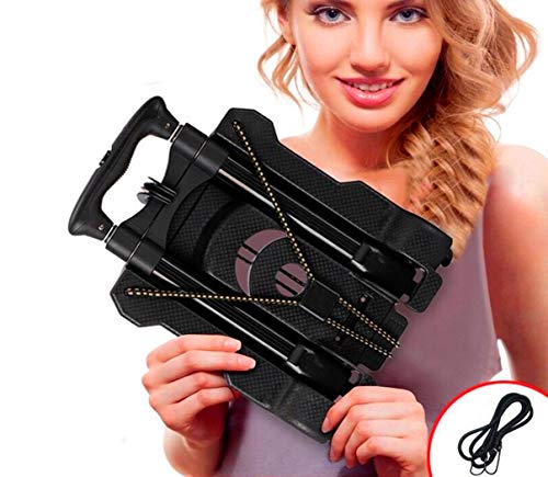 FLM Carrito de Aluminio Plegable Resistente - Carretilla de Transporte con Ruedas de PU Capacidad de Carga Hasta 50 KG,Negro
