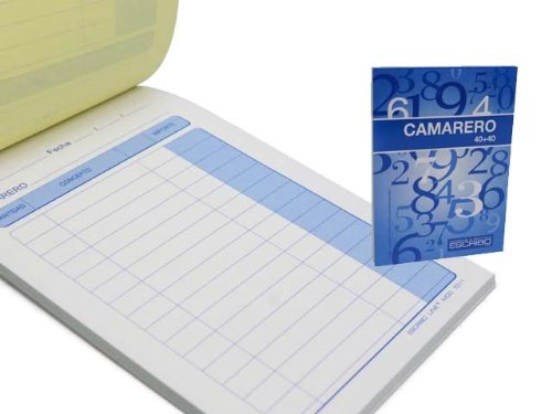 FLOJIM 7011 - 4 Talonarios Camarero - Din-A6, 40 Juegos x Duplicado