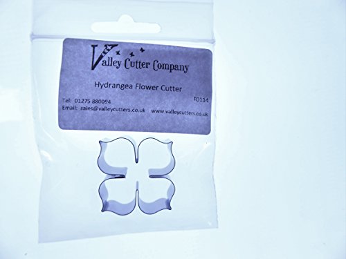 Flores de Hortensia - acero inoxidable de Regalos - 42 mm en el punto más ancho - cortador de empresa Valle - Box, repostería, FIMO, polímero y arcilla del Metal precioso