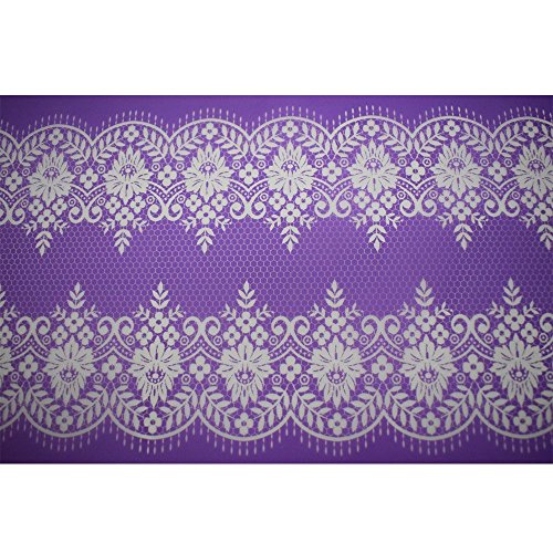 Flores Malla Pastel Plantillas,Silicona Encaje Tapete Molde de Fondant Frontera Moldes Horneado Alfombrilla para Tarta Nupcial Pastelería Pasta Azúcar Arcilla Decoración Herramientas Fuente Horno - #8