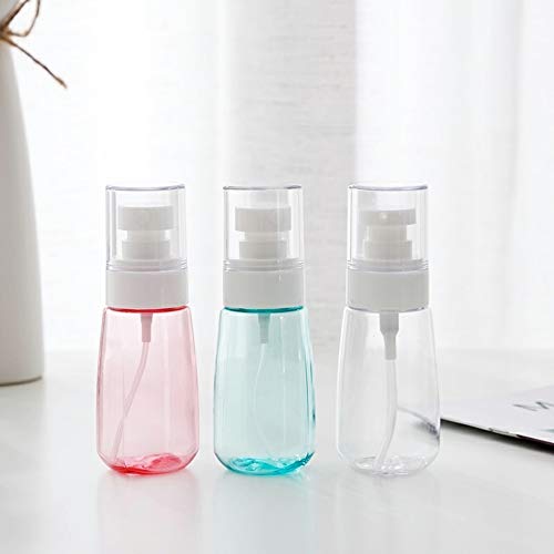 FLZONE Bote Spray,3* 60ml Botella de Aerosol Vacío Plástico con Mini Embudo Transparentes Contenedor de Pulverizador para Viajes,Viajes de Negocios